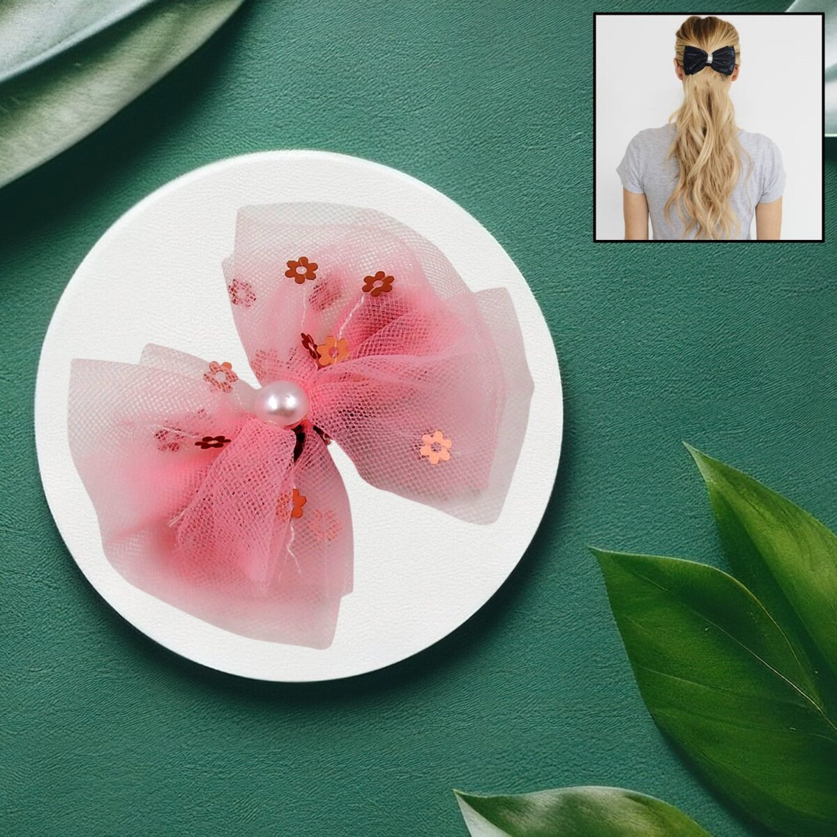 Hair Bow Knot Clip Suitable For Girls (1 Pc), Hair accessories - Image 4