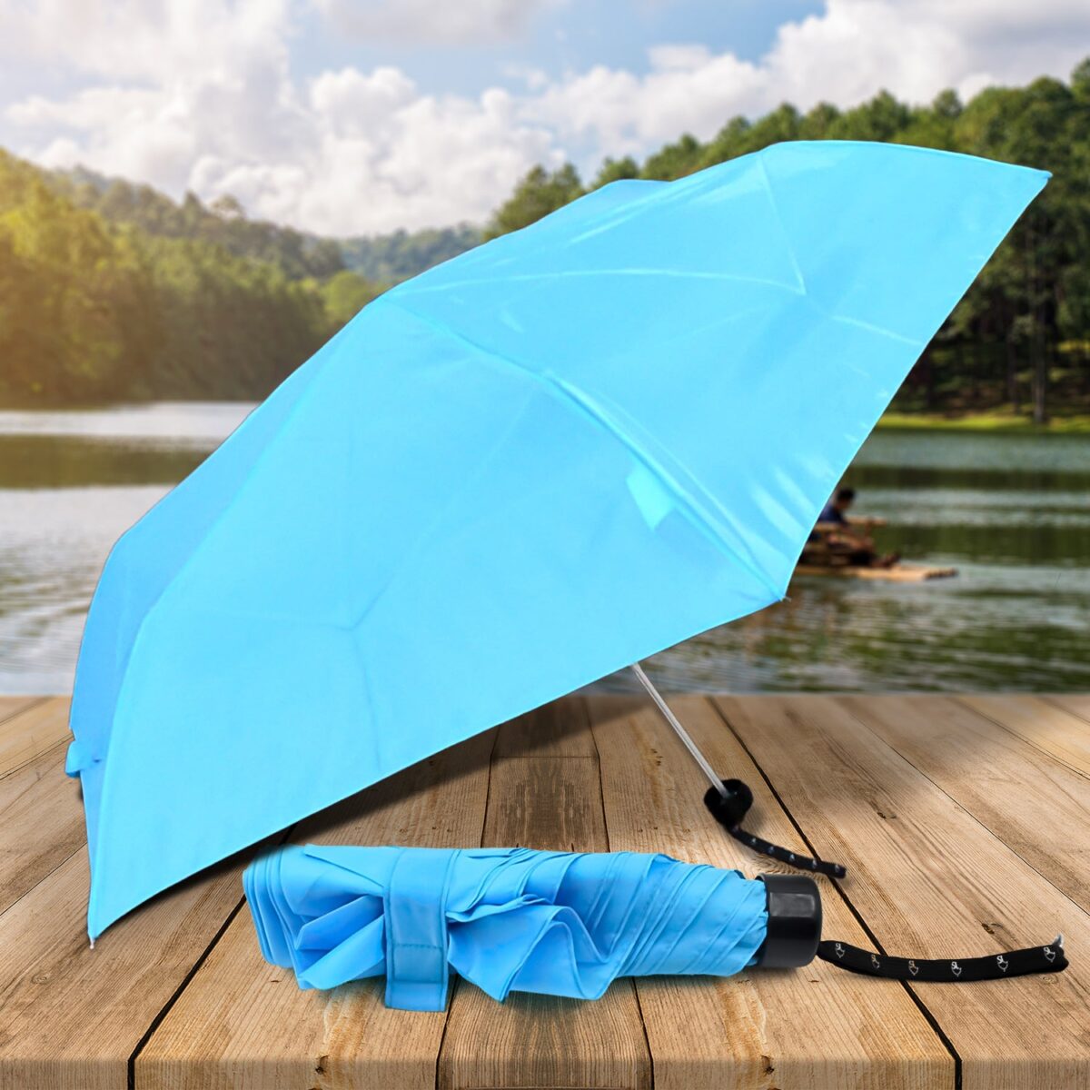 3-FoldÃ‚Â Umbrella Summer Sun and Rain ProtectionÃ‚Â Foldable Cute UmbrellaÃ‚Â || UV Protection Rain Sun Umbrella || Travel Accessories || Umbrella for Children, Girls, and Boys (1 Pc)Ã‚Â  - Image 1