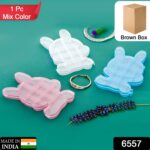 Transparent Cartoon Bear Clear Plastic Storage Box Jewelry Organizer Holder Cabinets For Small objects (1 Pc Mix Color) - Image 2