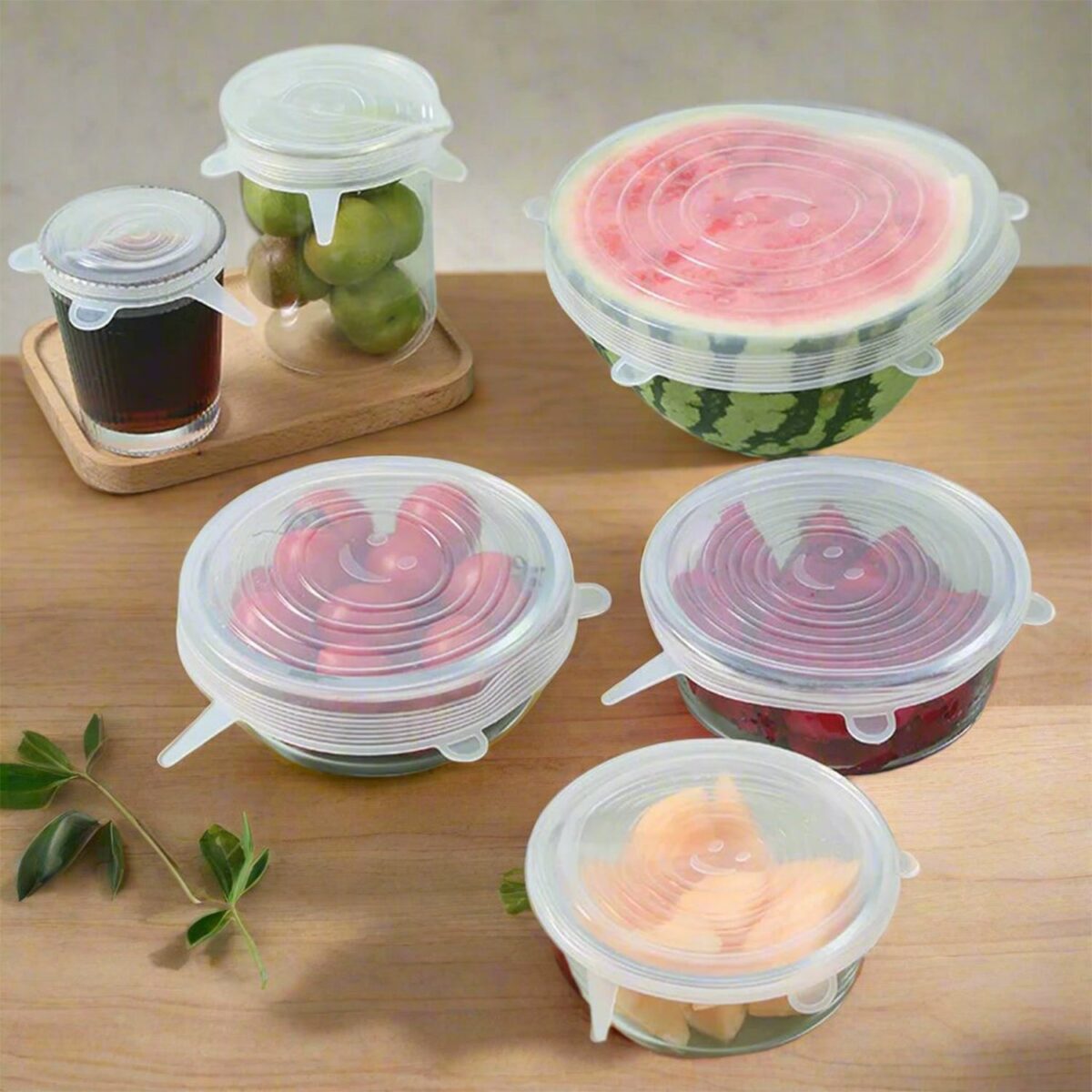 Silicone Food Cover Stretch Lids (6 Pcs Set / 62 Gm) - Image 1