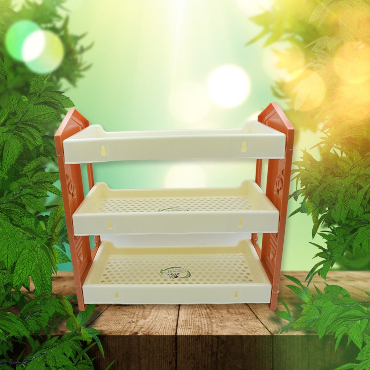 Plastic 3in1 Multipurpose Organizer Storage Rack / Shelf for Kitchen / Bathroom / Room - Image 3