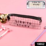 Transparent Pencil Pouch With Zipper (1 Pc) - Image 2