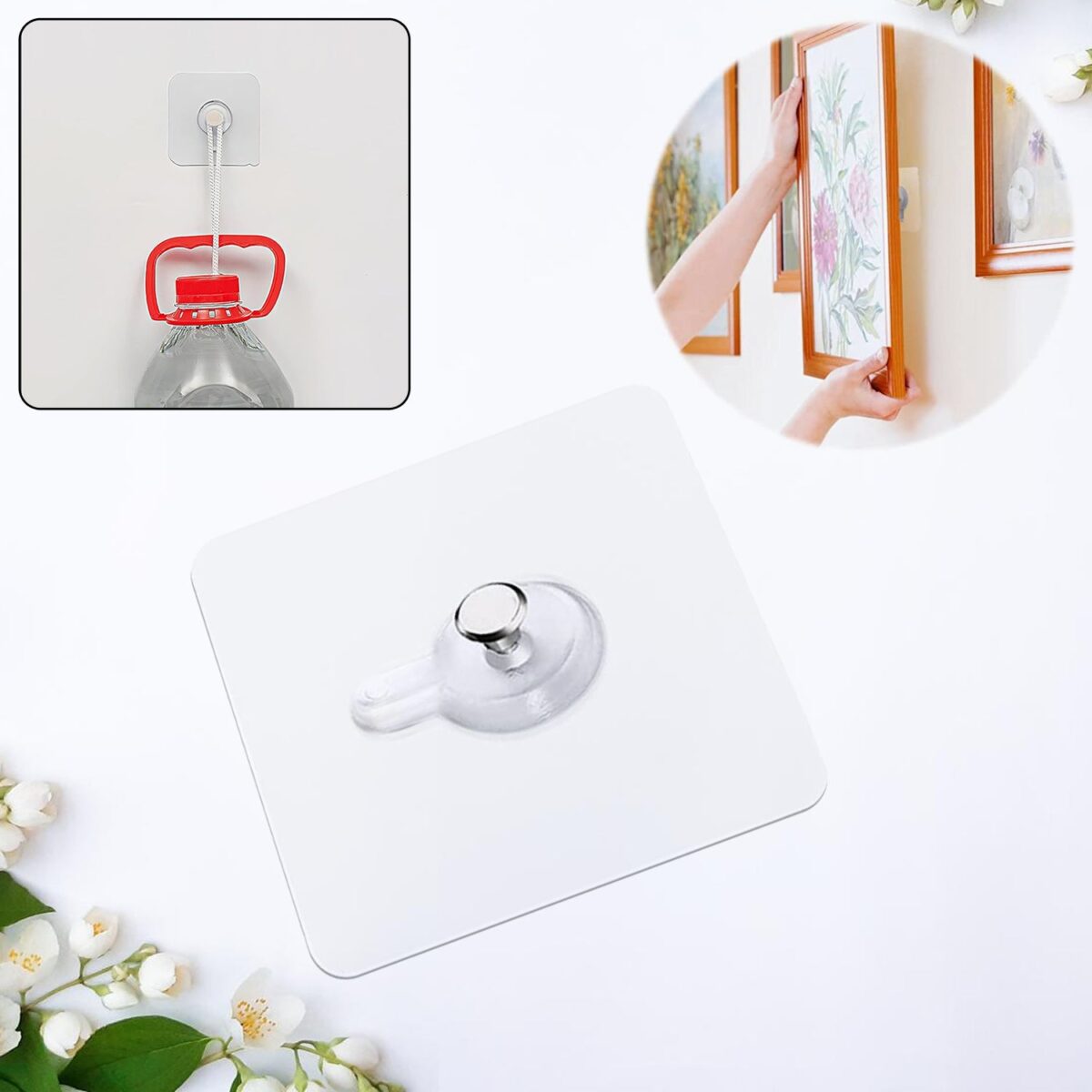 Multipurpose Adhesive Damage-Free Photo Frame Wall Hooks (1 Pc) - Image 1