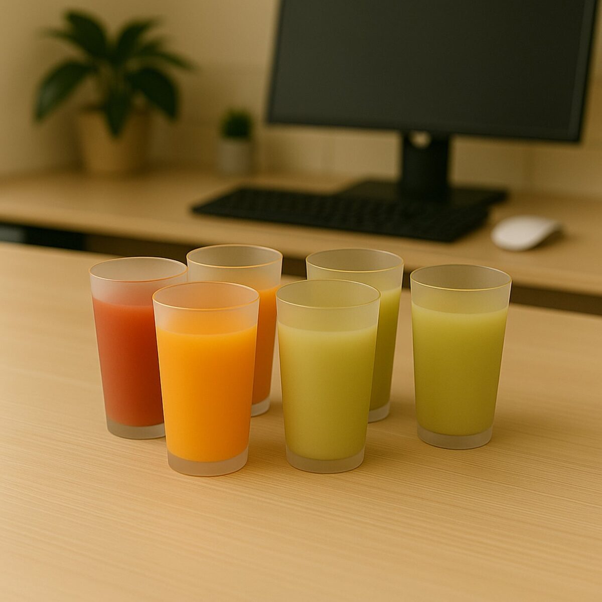 Matt Finish Glass Tumbler Set (approx 300ML & 6 Pc) - Image 1