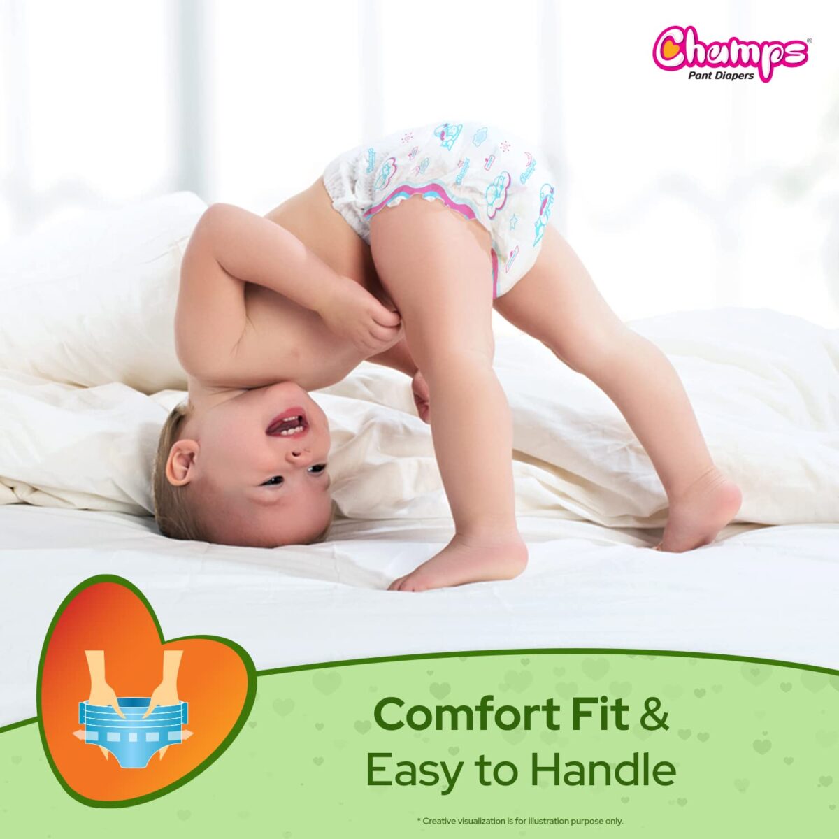 Champs Soft and Dry Baby Diaper Pants  78 Pcs (Small Size  S78) - Image 9