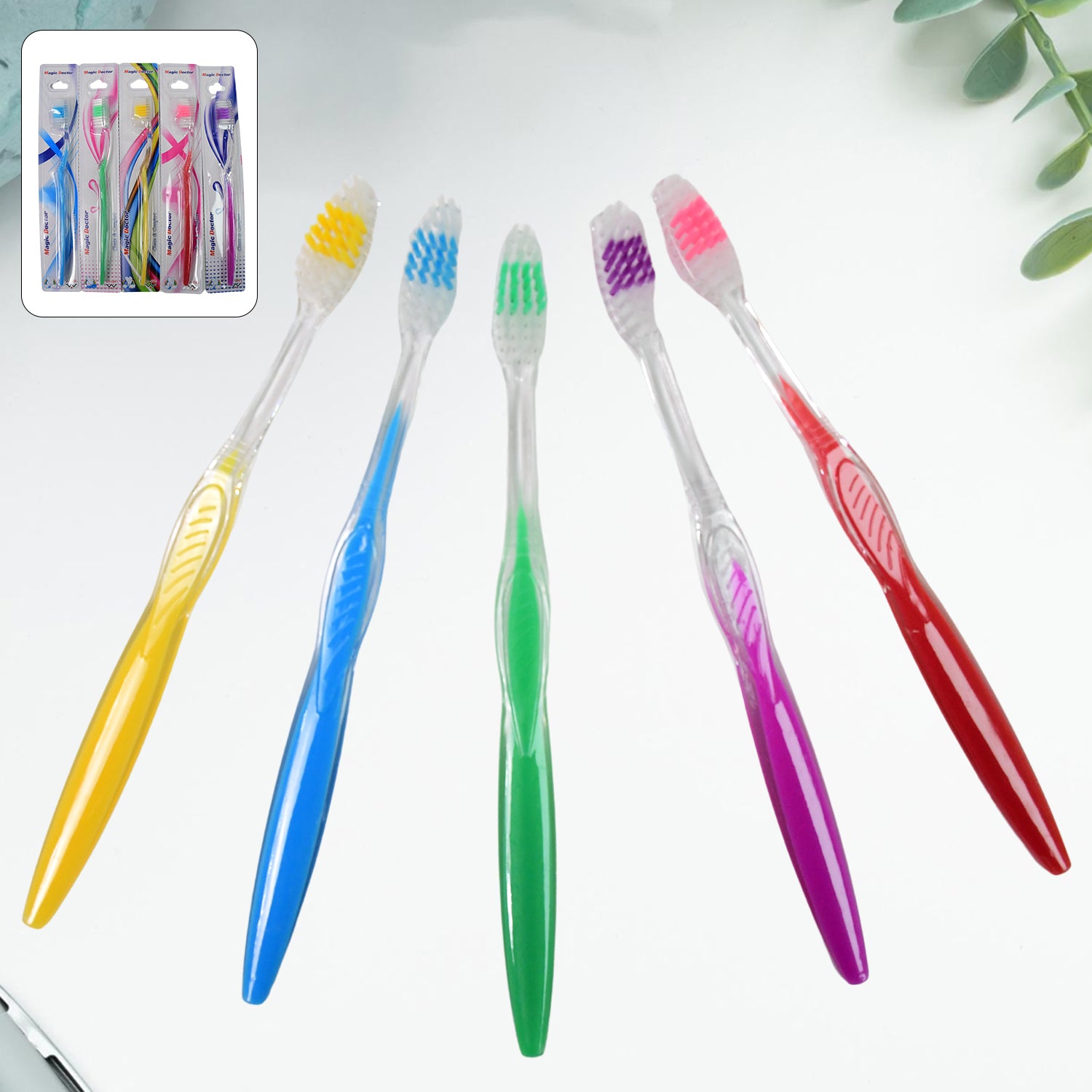 01_93ba5205-1d71-4fe7-9e1d-399ad9b7cfd8.jpg Premium Plastic Toothbrush (1 Pc / Mix Color) - Image 1