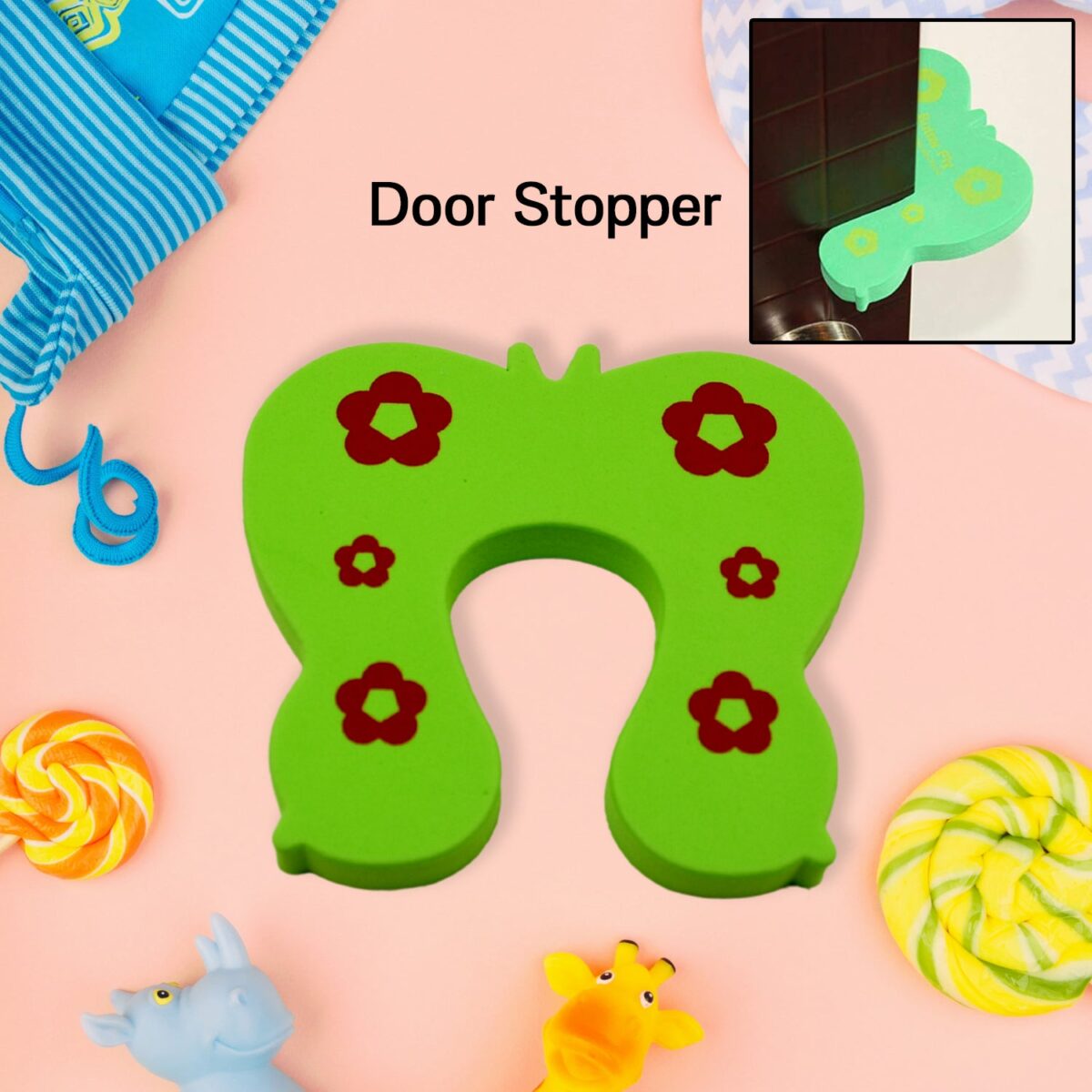 Kids Safety and Protection Finger Pich Door Guard, Baby Safety Cute Animal Security Door Stopper (1pc) - Image 1