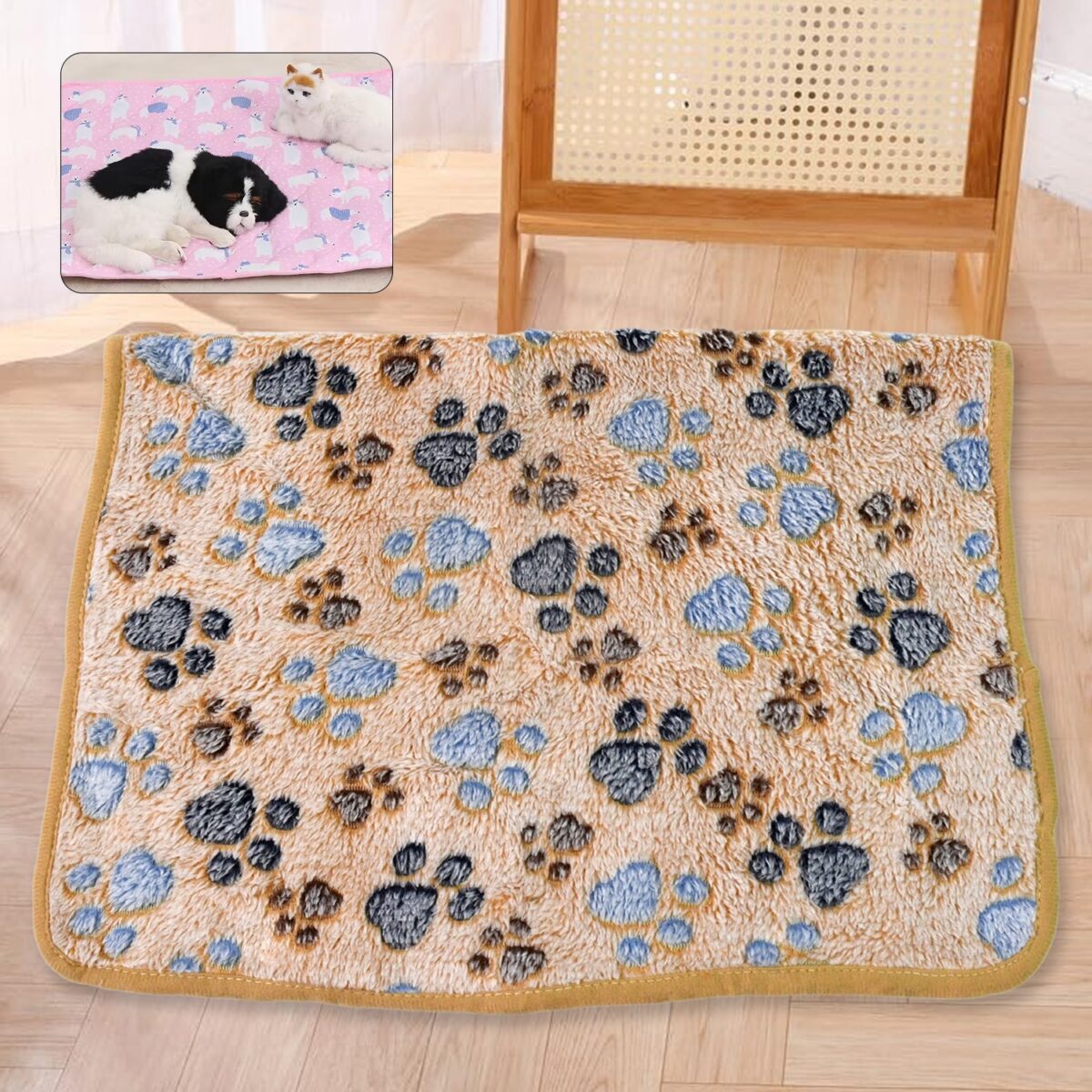 Pet Soft Cat Dog  Blanket / Towel Soft Warm Sleep Mat (60Ãƒâ€”45 Cm / 1 Pc / Mix Color & Design) - Image 5