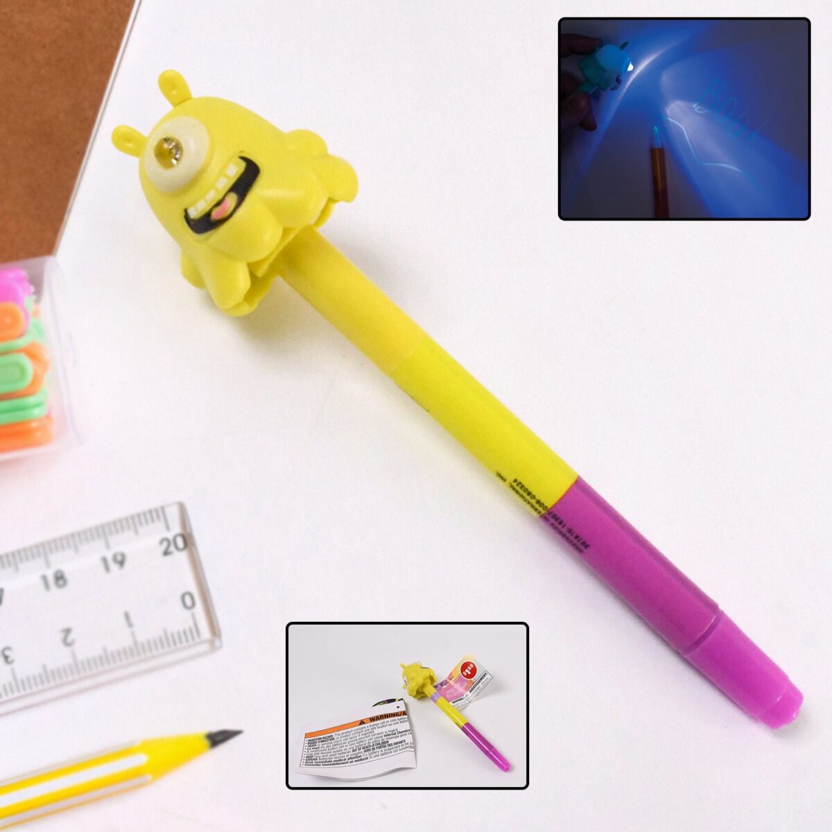 3-in-1 Ball Pen with Marker and Light Versatile Writing Tool (1 Pc) - Image 1