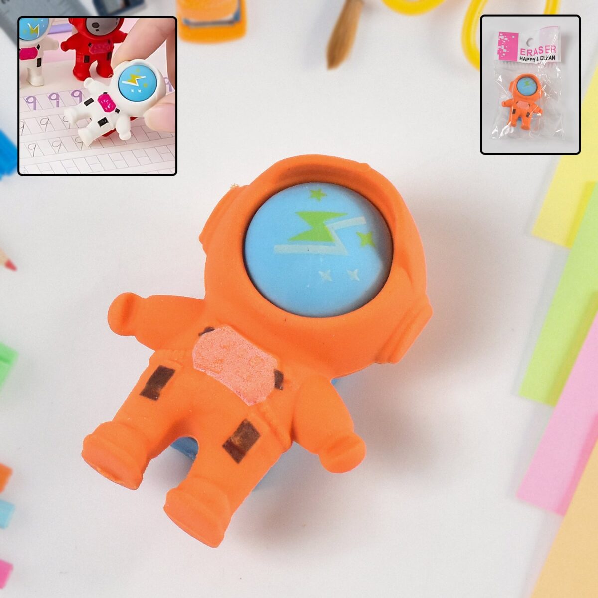 Cutest Astronaut Space Look Pencil Erasers (1 Pc) - Image 1