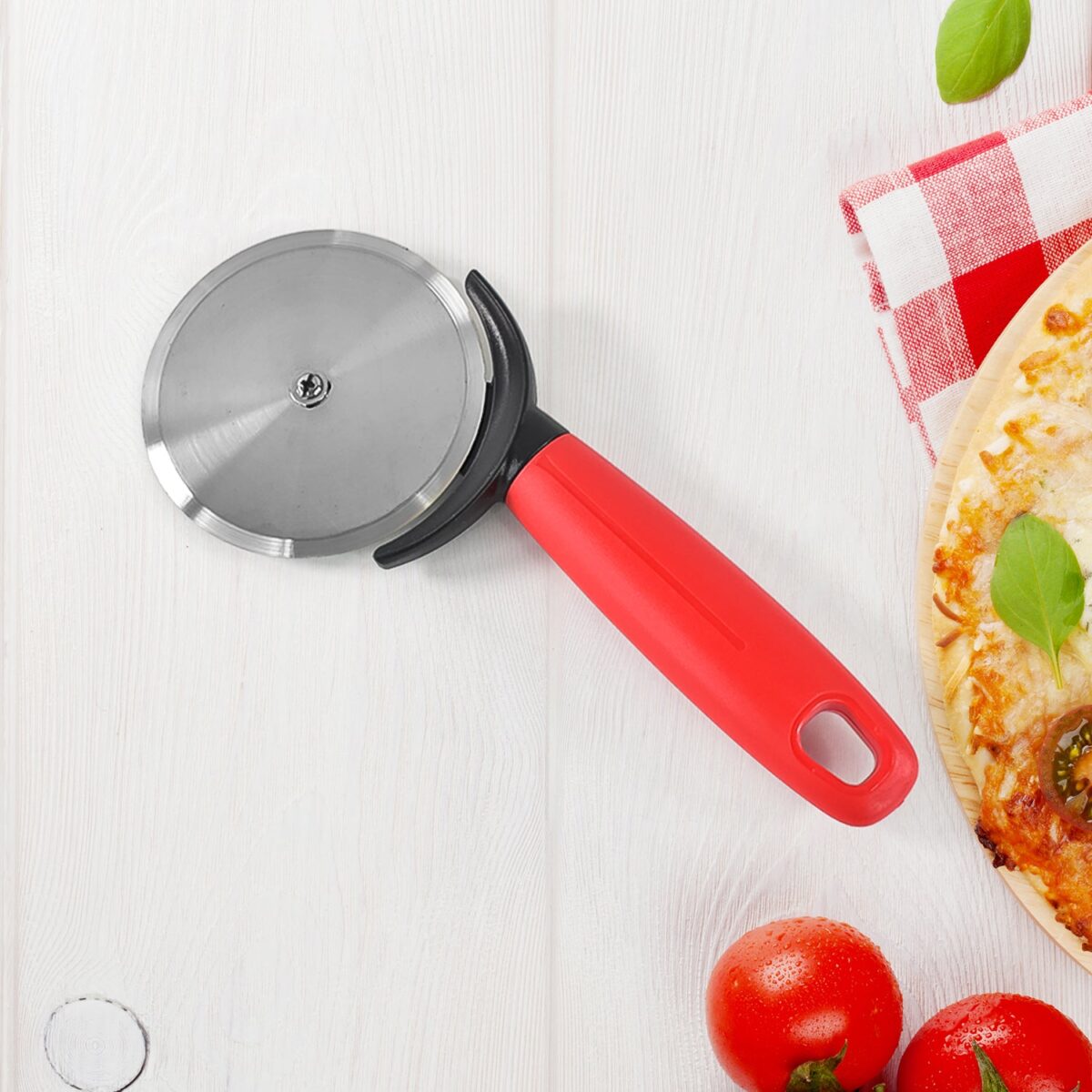 Apex Premium Stainless Steel Pizza Cutter (1 Pc / Mix Color) - Image 1