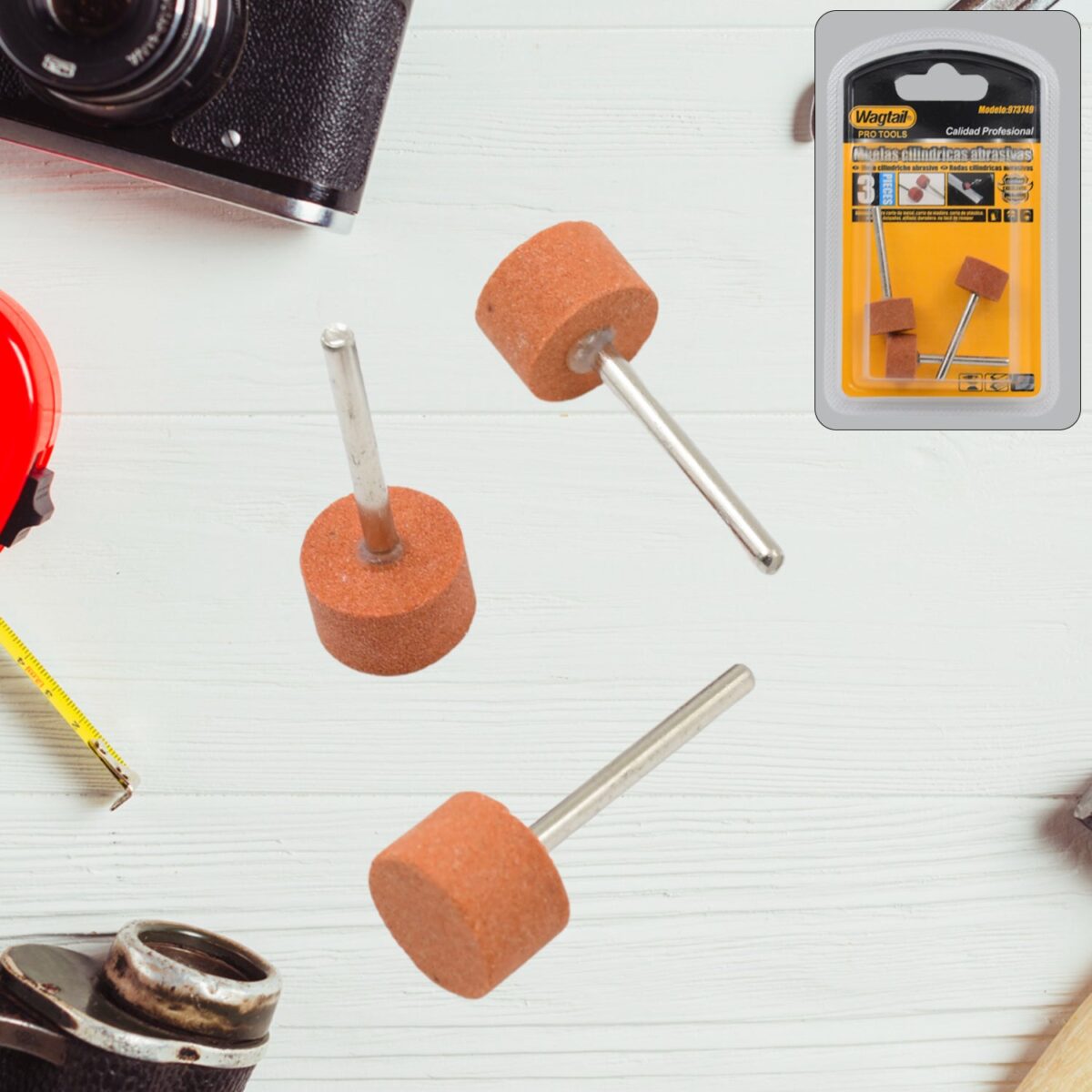Wool Felt Polishing Buffing Wheels, Wool Felt Mounted Polishing Bits (3 Pcs Set) - Image 1