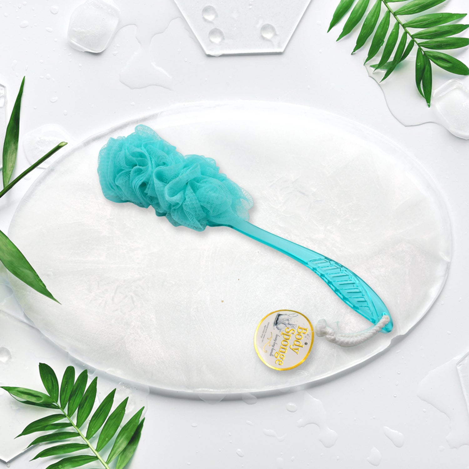 01_a4a9ea2c-fa9d-4817-9833-a307770e867b.jpg Loofah Back Scrubber for Shower, Long Handle Bath Sponge Shower Brush, Soft Nylon Mesh Back Cleaner Washer, Body Bath Brush for Women and Men, Bathroom Shower Accessories (45 Cm) - Image 1