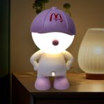 Cute Lovely Cartoon Design LED Desk Night Light With Plastic Head Cap (1 Pc) - Image 3