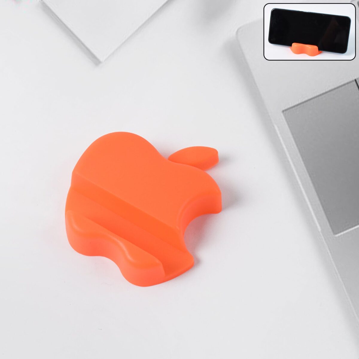 Apple-Shaped Plastic Mobile Phone Holder (1 pc & mix color) - Image 1