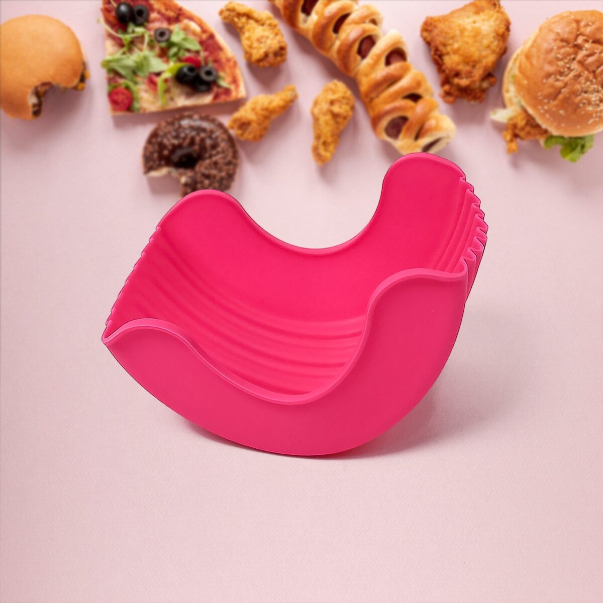 Silicone Burger Holder Snack Holder Reusable Burger Holder - Image 1