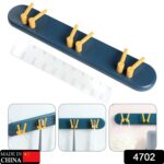 Toothbrush Holder Plastic Bathroom Accessories Organizer Wall Mounted Hanging Mount Shelf & Hooks (1pc) - Image 2