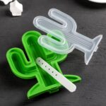 Cactus Shape sicle Molds - Durable Silicone Ice Cream Mould, DIY Ice  Kitchen Tool - Image 3