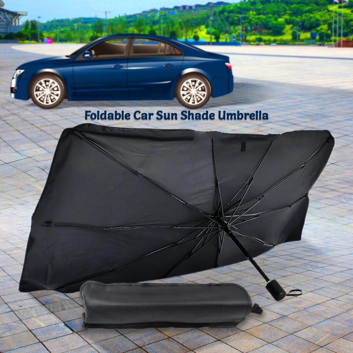 Windshield Umbrella Sun Shade Cover for Car (1 Pc) - Image 1