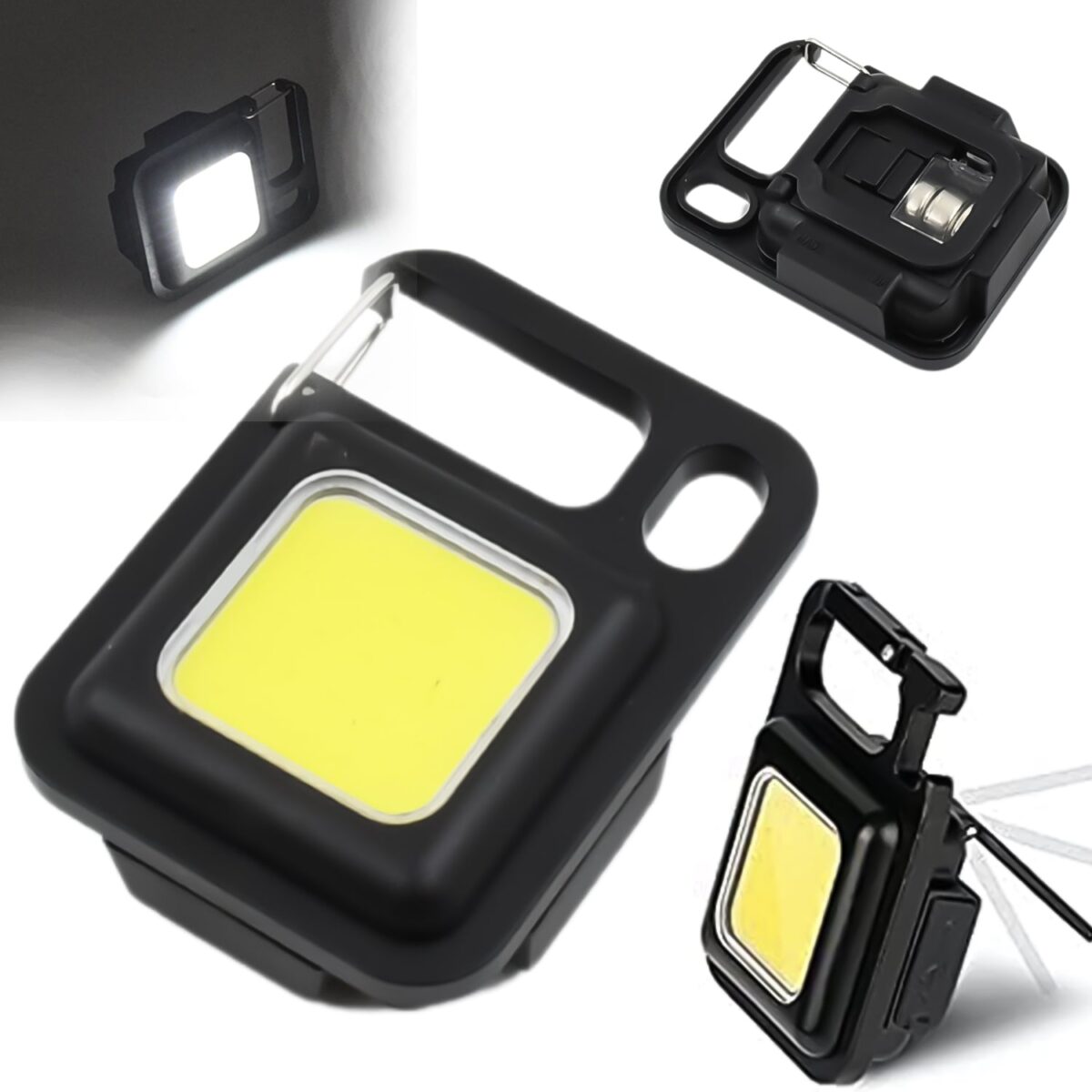 LED Battery Operated Keychain Flashlight withÃ‚Â Folding Bracket Bottle Opener (1 Pc) - Image 1