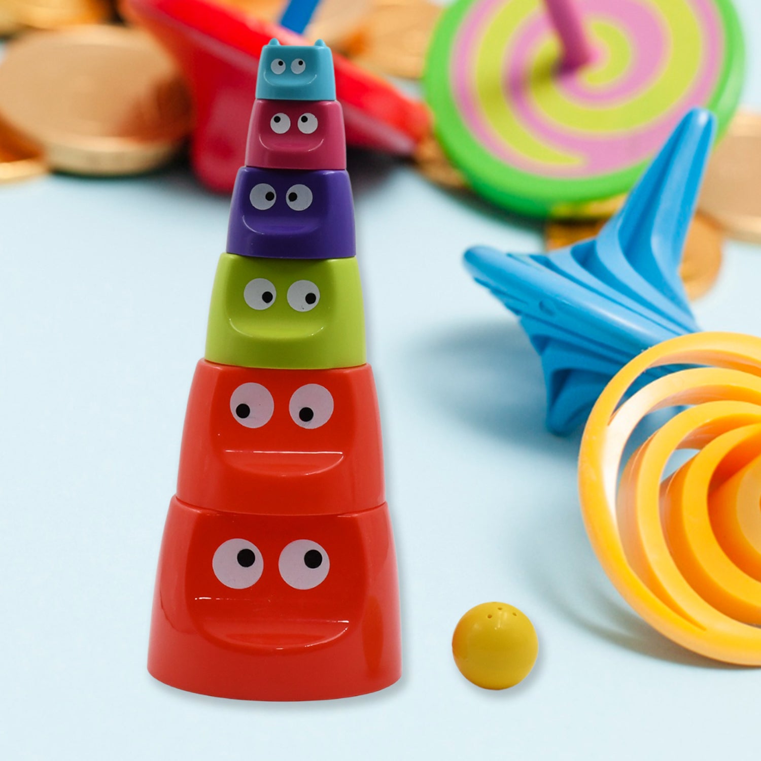 01_b574c144-1acd-42fd-a986-e4a7e9e75132.jpg Monster Cups - Activity Toy for Babies 5+ Months Plastic Multicolor Infant & Preschool Toys Develops Motor & Reasoning Skills Birthday Gifts for Boys Girls Age 5+ Months Kids (1 Set) - Image 1