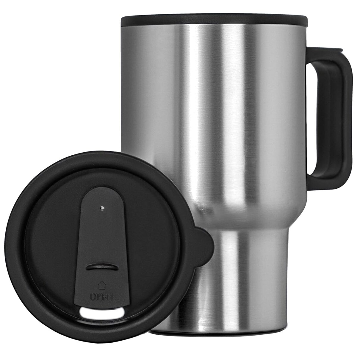 Stainless Steel Vacuum Glass Insulated Glass Coffee Cups (With Lid & Handle / 1 pc) - Image 7