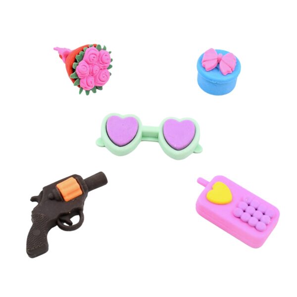 Fancy Colorful Eraser Set for Kidsâ€™ Parties & School (1 Set, Mixed Design)