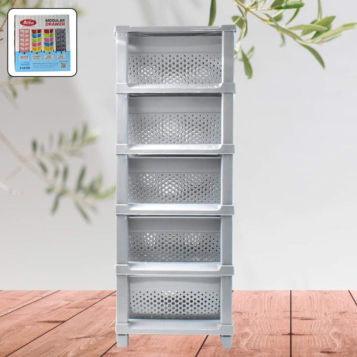 Multi-Purpose Anti-Slip 5 Layer Modular Drawer Storage System - Image 1