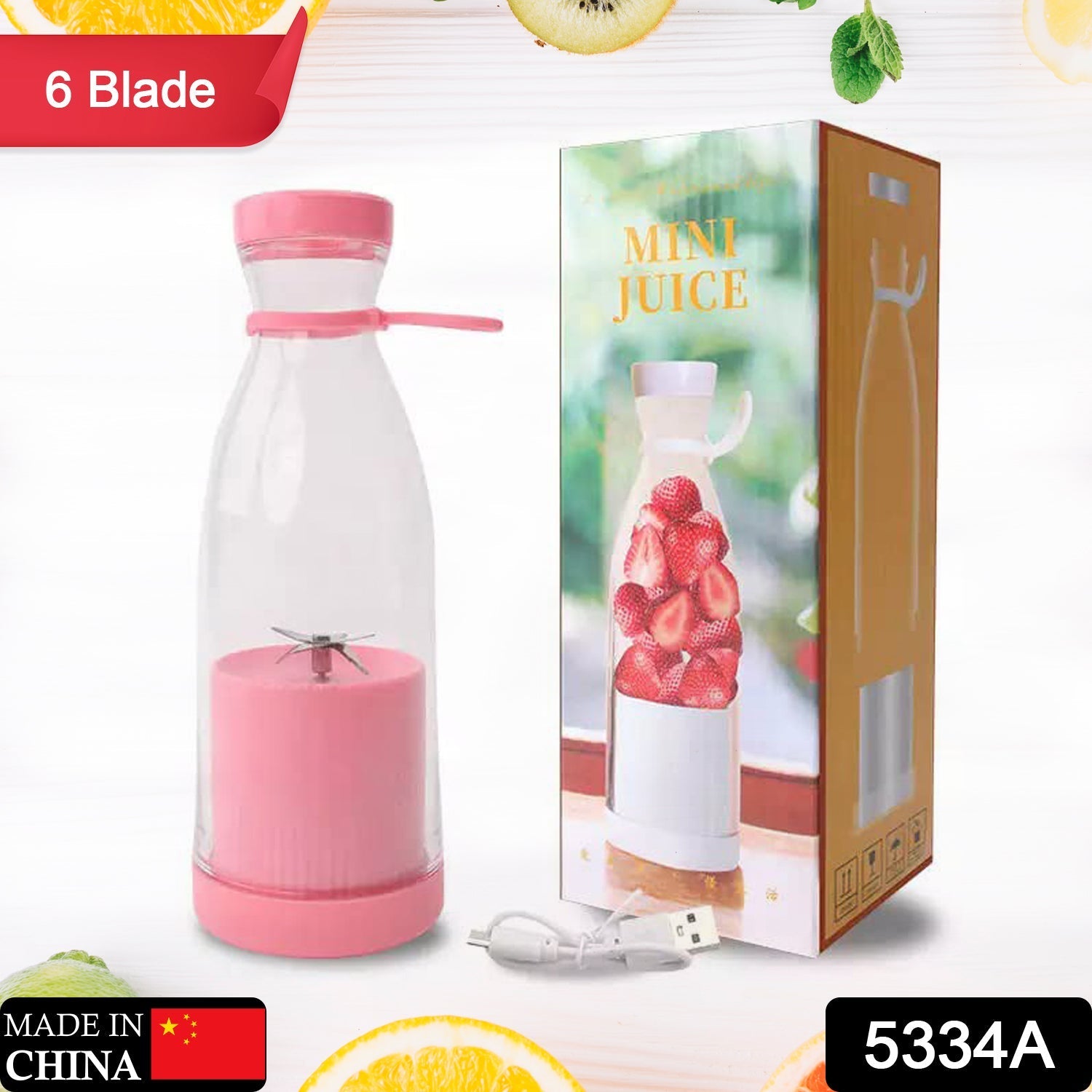 01_bff1f561-0d2b-4728-9e2b-7e3750d7bdf1.jpg BLENDER PORTABLE JUICER FOR SMOOTHIE 420 ML Multicolour - Image 2