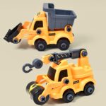 Engineering Vehicles Nut Assembly Toy â€“ DIY Vehicle Model Set for Kids, Simulation Car Construction Toy (2 Pc Set) - Image 4