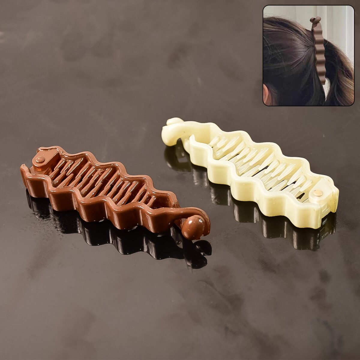 Plastic Hair Claw Clips Strong Clips (1 Pc / Mix Color), Hair accessories - Image 3