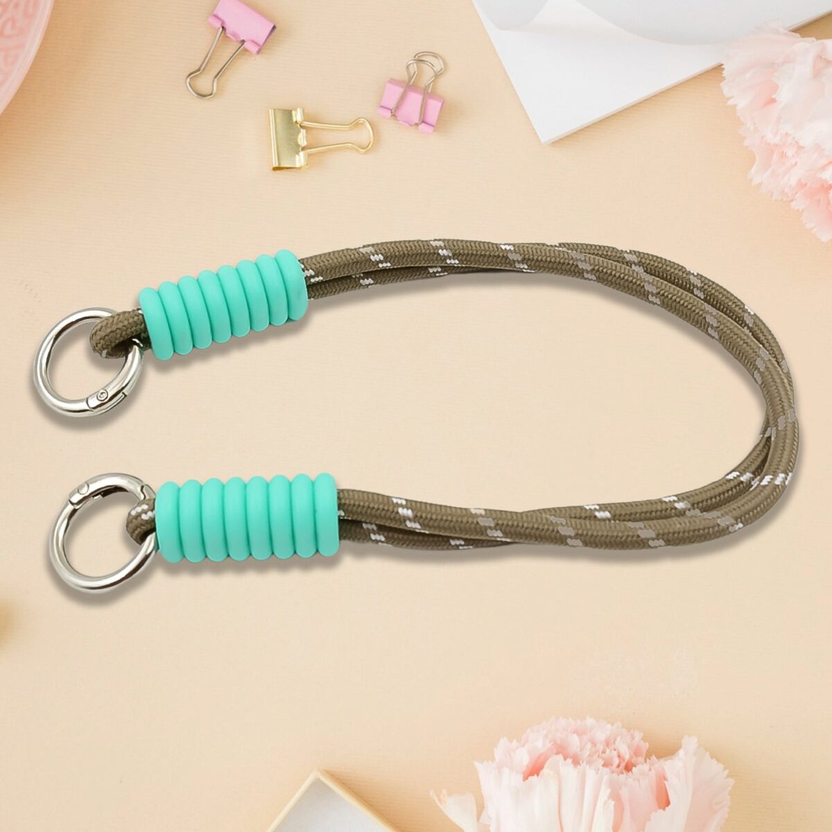 Multipurpose Two Sided Adjustable Hand Wrist Strap Lanyardwith Cellphone, Phone Strap (1 Pc / 14.5 Inch / Multicolor) - Image 1