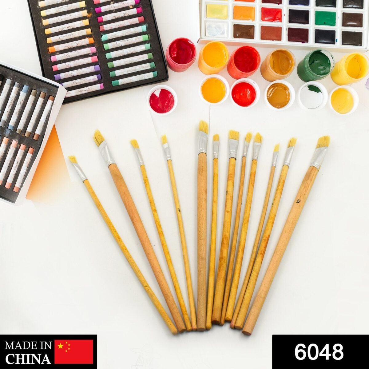 Brown Art Brush Set for Artists (Pack of 12) - Image 2