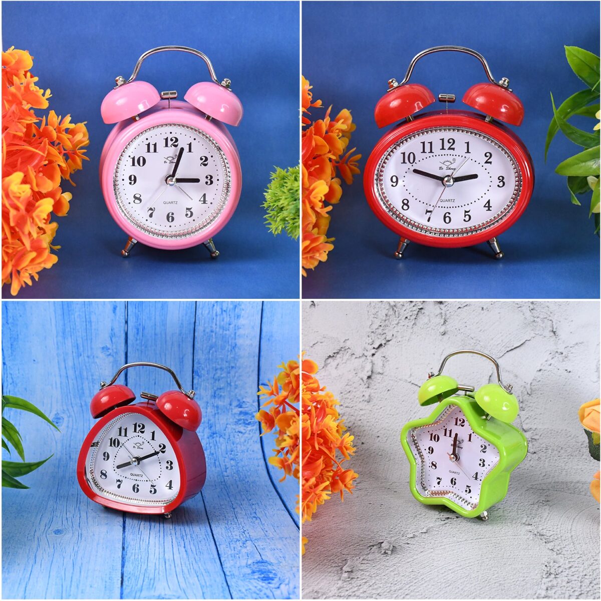 Mini Cute Alarm Clock Small Kids and Students (Mix Design & Color / 1 Pc) - Image 1