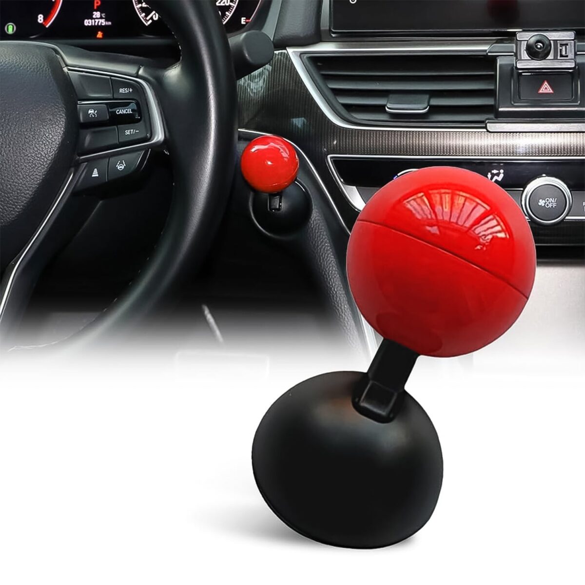 Ball Design Car Push Start Button Rocker / Cover (1 Pc) - Image 1