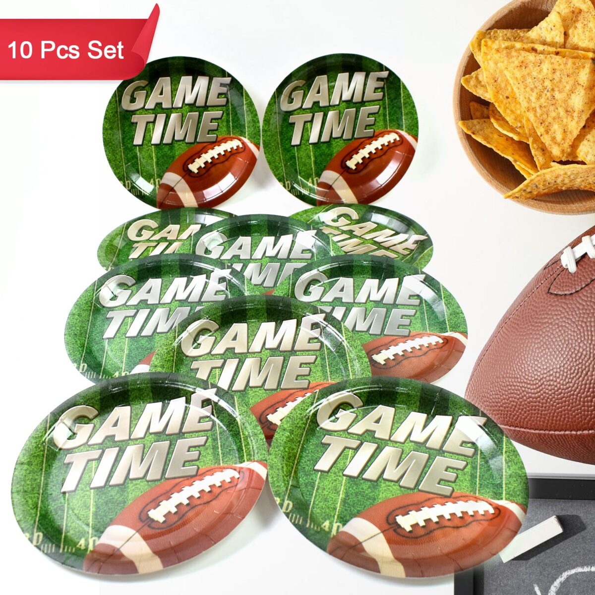 Round Plates Disposable Paper Plates  Happy Birthday, Gift (10 Pcs Set / Mix Design) - Image 1