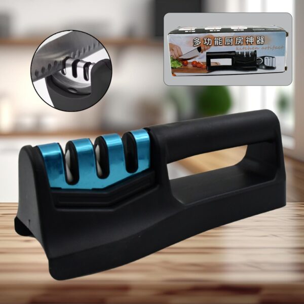 Kitchen Knife Sharpener â€“ Handheld for Chefs & Serrated Knives (1 Pc, Chopper Not Included)
