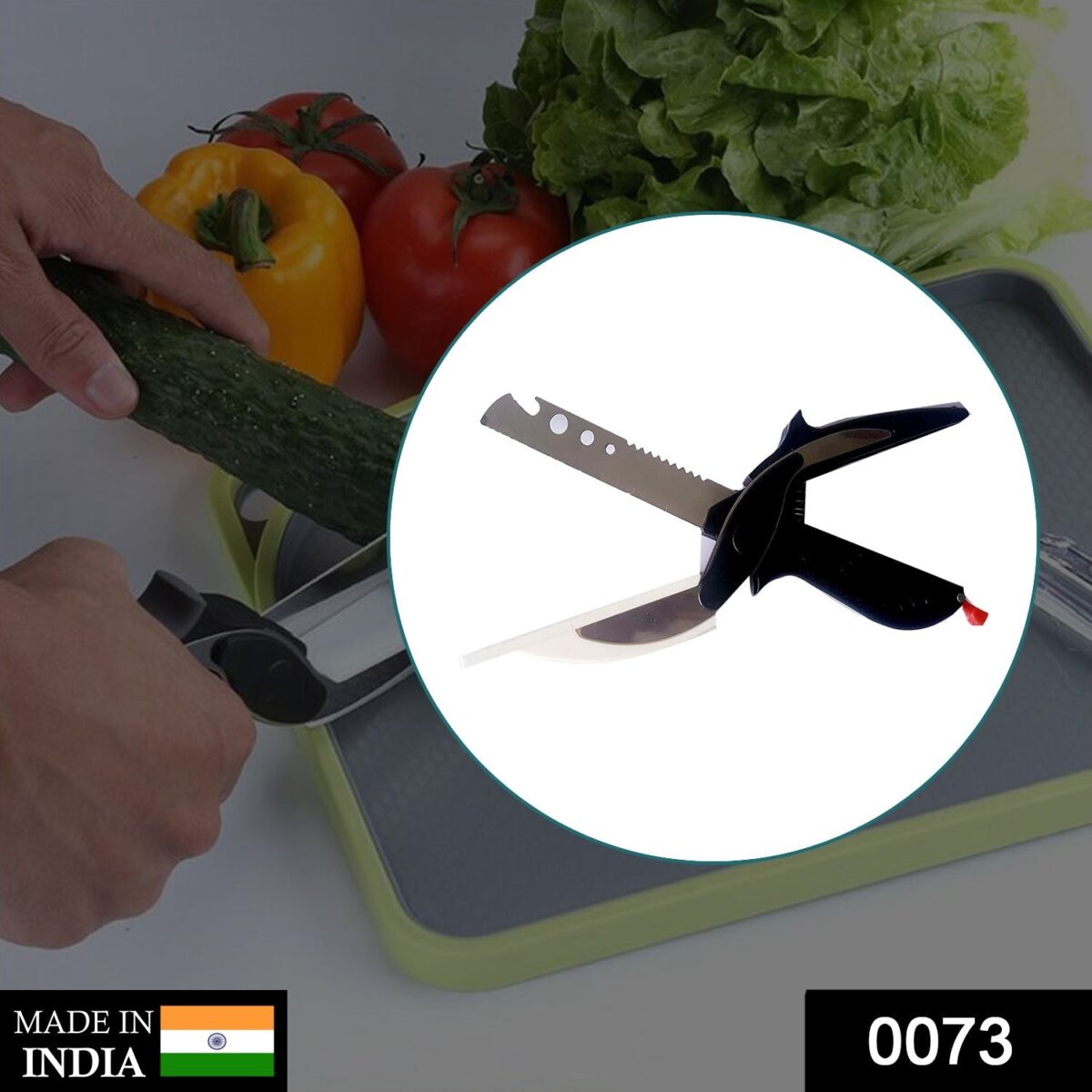 Stainless Steel 4 in 1 Clever Cutter, Black - Image 2