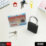 Black Iron Padlock â€“ Brass Core, Waterproof & Anti-Theft for Home & Outdoor (75 mm) - Image 2