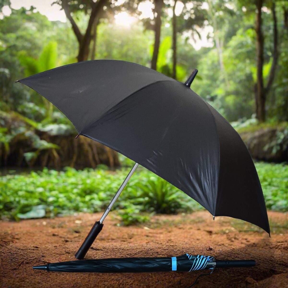 Sun Umbrella With Inside Fan & Power Bank Umbrellas For Summer (1 Pc) - Image 2