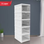 5-Layer Stackable Utility Cart â€“ Foldable Storage Organizer for Clothes & Home (1 Pc)