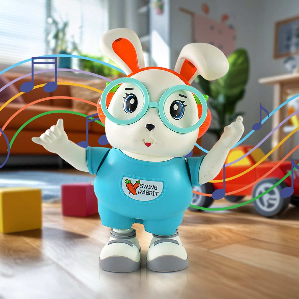 Electroplay Swing Rabbit Musical Dancing Toy Ã¢â‚¬â€œ Interactive Bunny with Lights, Sounds (1 Pc / Battery Not Included) - Image 6
