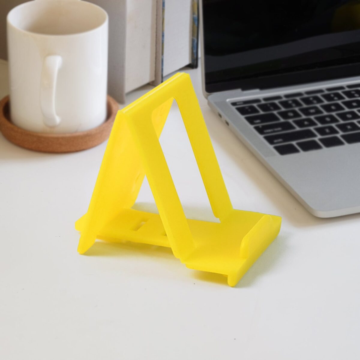 Adjustable Foldable Plastic Mobile Phone Stand (1 Pc / Mix Color) - Image 1