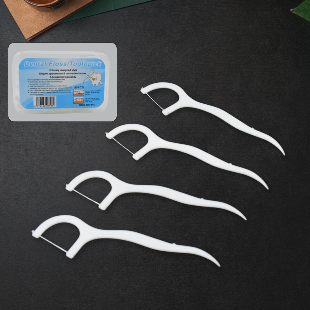 2 In 1 Tooth Picks Flosses / Sticks, Portable Toothpicks (50 Pc Set) - Image 1