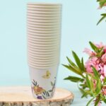 Disposable Paper Cups, Disposable Tea, Coffee Cups (24 Pcs Set / Mix Color & Design) - Image 3