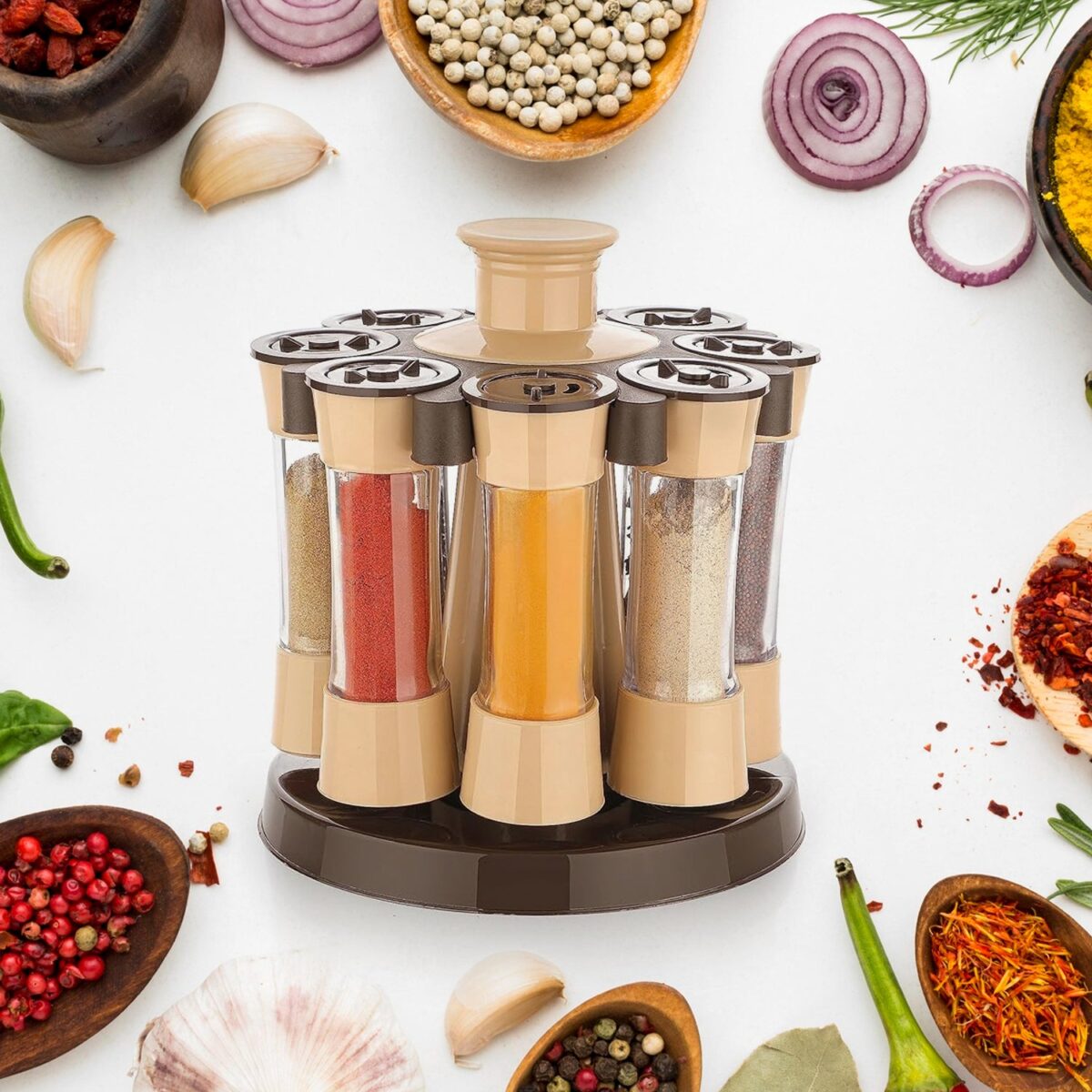 360 Revolving Spice Rack for Kitchen and Dining Table, 8 Spice jars - Image 4