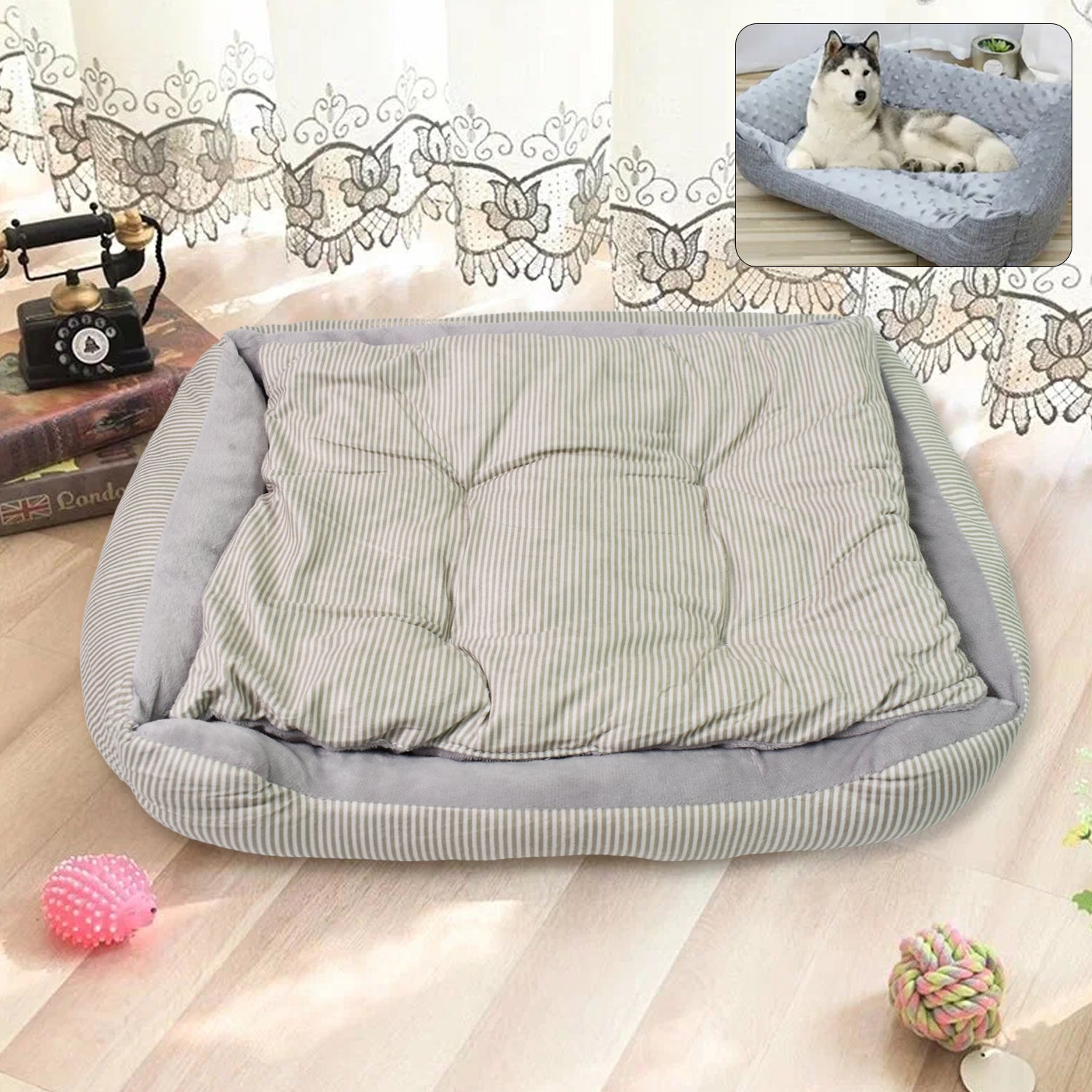 01_ebbf9665-1eae-4003-8819-04bc703ae8e9.jpg Pet Dog Bed General Thickening Dog Mat Big Warm Dog Bed (1 Pc / 60x50x8 Cm / Big) - Image 1