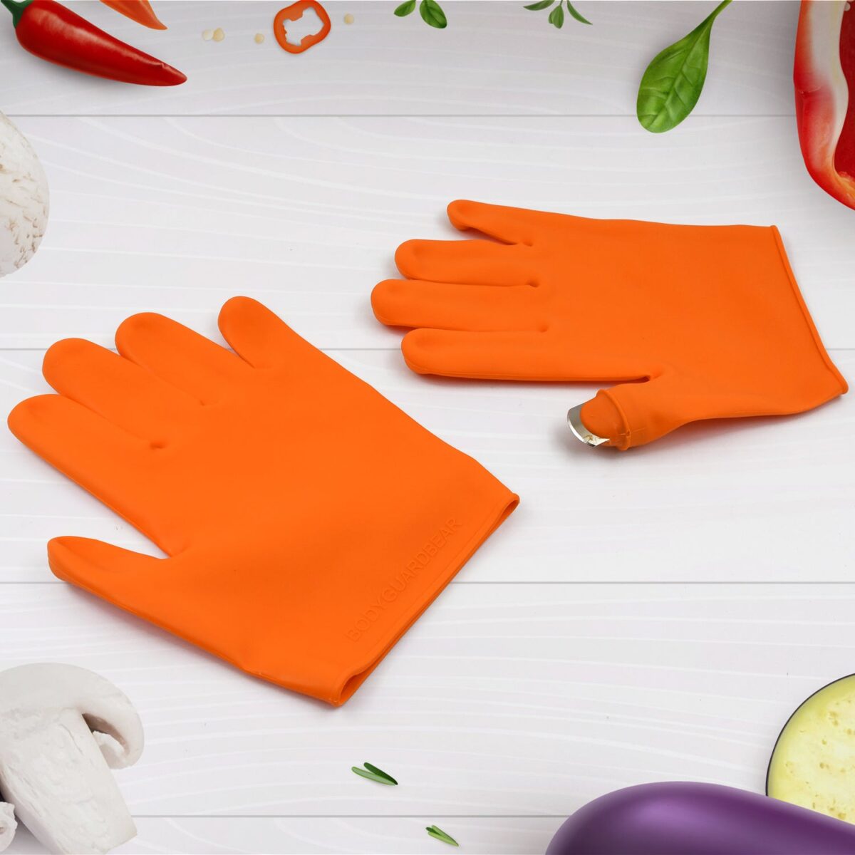 Gloves Silicone Thumb Knife Finger Protector Gears Cutting Vegetable Harvesting Knife - Image 6