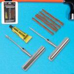 Tyre Repair Puncture Kit with 5 Rubber Strips (8 Pcs Set)