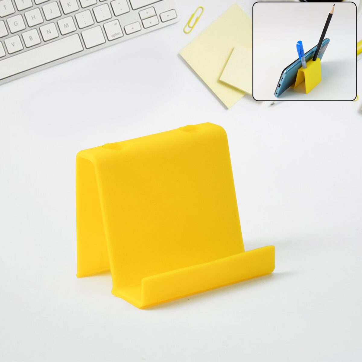 Multifunctional Plastic Mobile Phone Stand & Pen Holder (1 Pc & mix color) - Image 1
